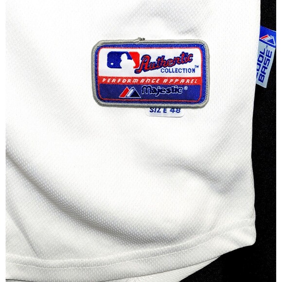 BOSTON RED SOX MAJESTIC STITCHED ONFIELD MLB #40 Jersey White Size 48 *flaw* NWT - Picture 7 of 11
